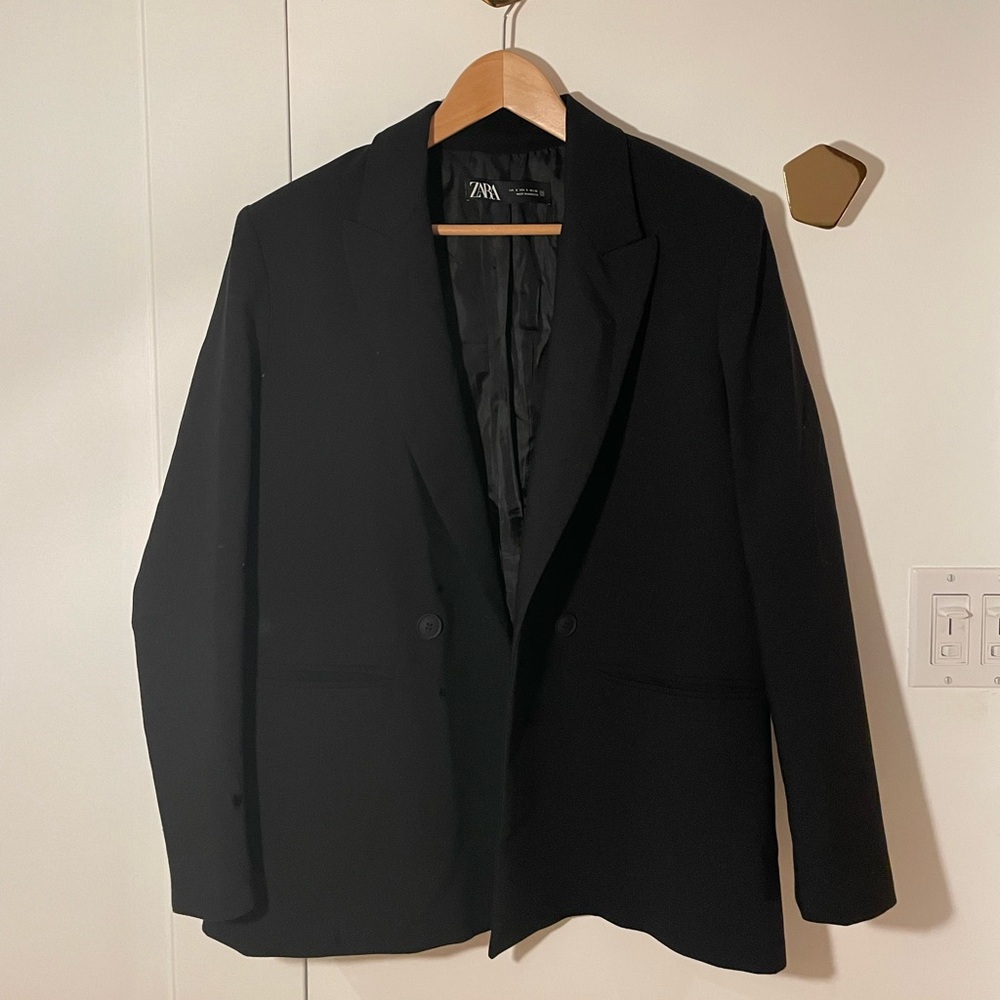 Zara oversized black blazer